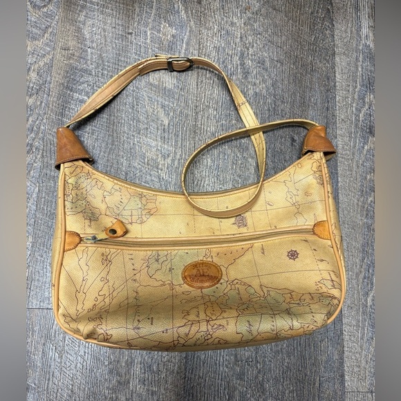 Handbags - Allan Edward Map Print Shoulder Bag